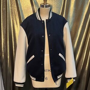 Zara Black & White Knit Bomber Coat 🖤🤍🧶✨